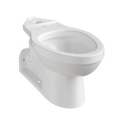 Elongated Rear Outlet Toilet Bowl in White