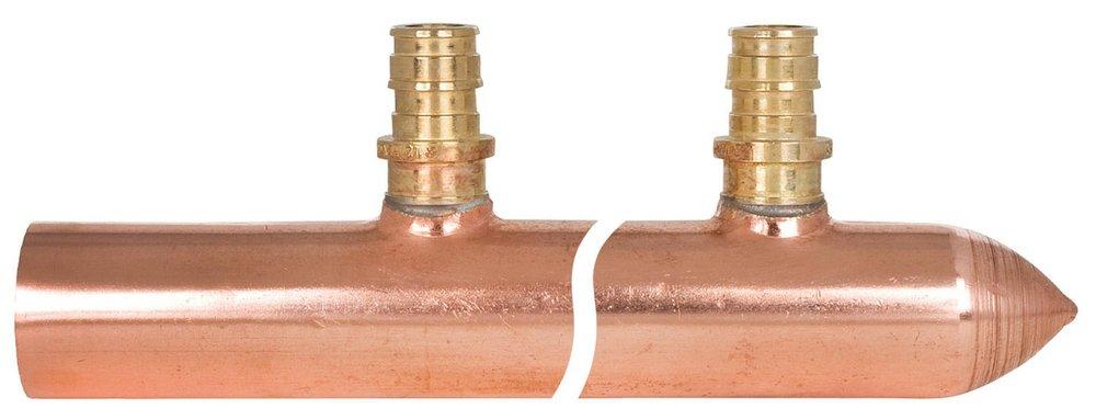Sioux Chief Copper Male Sweat x Spin Closed Valve Manifold 