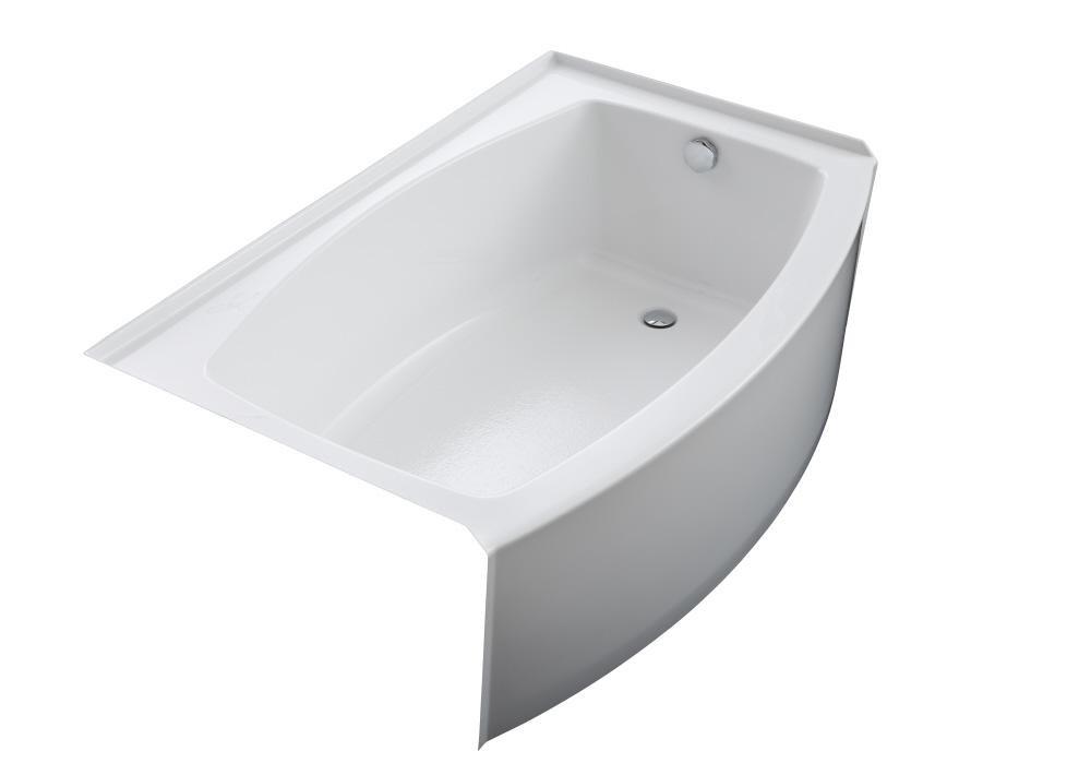 KOHLER White 60 x 38 in. Soaker Alcove Bathtub Right Drain 
