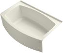 60 in. x 38 in. Soaker Alcove Bathtub with Right Drain in Biscuit