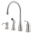 Pfister Stainless Steel 4-Hole Single Lever Handle Kitchen Faucet 