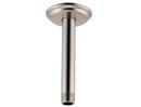 6 x 1/2 x 1-1/2 in. NPT Brass Ceiling Mount Shower Arm and Flange in Brushed Nickel
