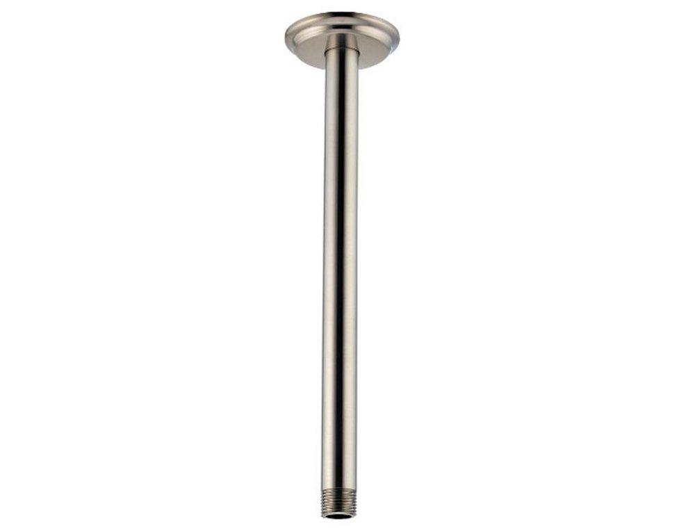 Pfister Brushed Nickel 12 x 1/2 x 1-1/2 in. NPT Brass Ceiling Mount Shower Arm and Flange 