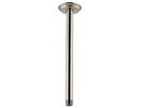 12 x 1/2 x 1-1/2 in. NPT Brass Ceiling Mount Shower Arm and Flange in Brushed Nickel