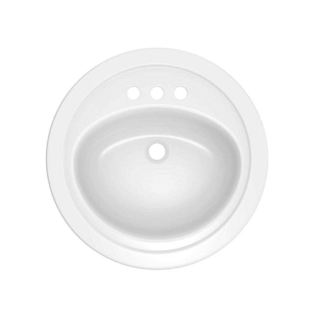 PROFLO&reg; White Drop-in Basin 