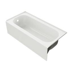 60 in. x 30 in. Soaker Alcove Bathtub with Left Drain in White