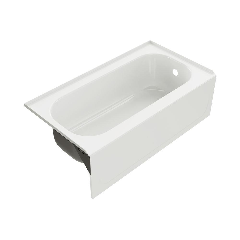 PROFLO&reg; White 54 x 30 in. Soaker Alcove Bathtub Right Drain 