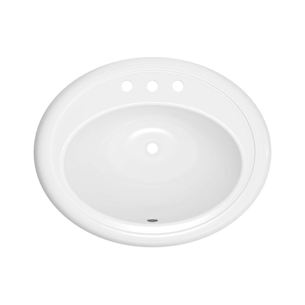 PROFLO&reg; White Drop-in Basin 