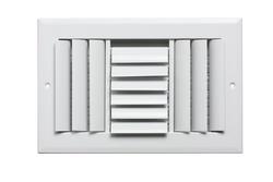 8 x 6 in. 3-Way Aluminum Curved Blade Ceiling & Sidewall Register in White