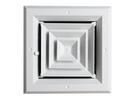 Residential 14 x 14 in. Ceiling Diffuser in White Aluminum