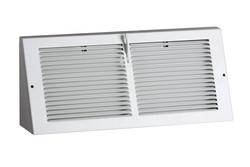 10 x 6 in. Steel Baseboard Registers with Damper in White