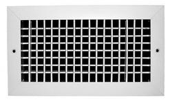 24 x 8 in. Aluminum Vertical/Horizontal Adjustable Sidewall Supply Register with Opposed Blade Damper in White