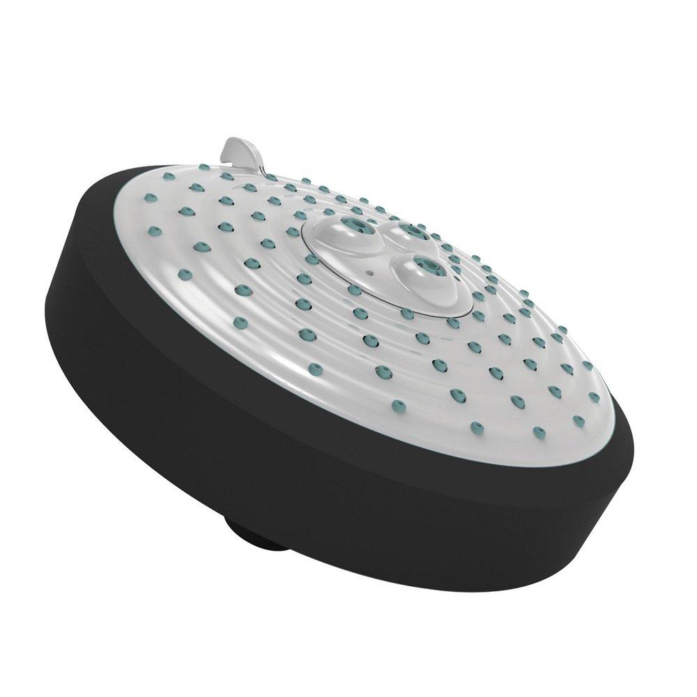 Newport Brass Flat Black Multi Function Full, Massage, Intense Turbo and Combination Showerhead 