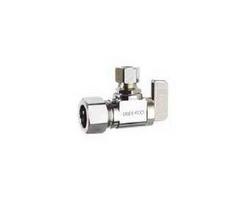 5/8 x 3/8 in. OD Compression Loose Key Angle Supply Stop Valve in Chrome Plated