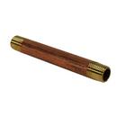 Jones Stephens 3/8 in. Threaded Red Brass Pipe Nipple 