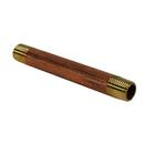 3/8 x 12 in. Threaded Red Brass Pipe Nipple