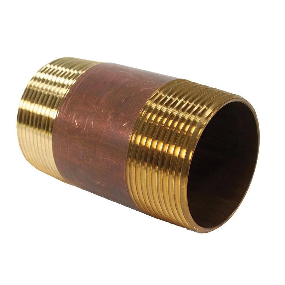 Jones Stephens 3 in. IPT Red Brass Pipe Nipple 