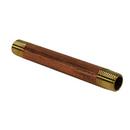 Jones Stephens 1/2 in. Threaded Red Brass Pipe Nipple 