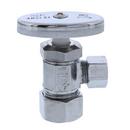 5/8 x 3/8 in. OD Compression Oval Angle Supply Stop Valve in Chrome Plated