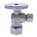 5/8 x 3/8 in. OD Compression Oval Angle Supply Stop Valve in Chrome Plated