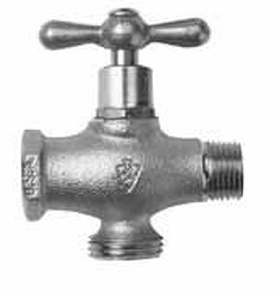 Arrowhead Brass And Plumbing Satin Nickel 1/2 in. FIP Brass Washing Machine Valve 
