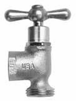 1/2 x 3/4 in. FIP Brass Washing Machine Valve in Satin Nickel