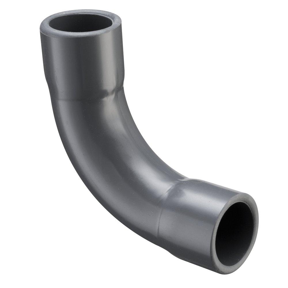 Grey Socket Straight Schedule 80 Long Sweep PVC 90 Degree Elbow 