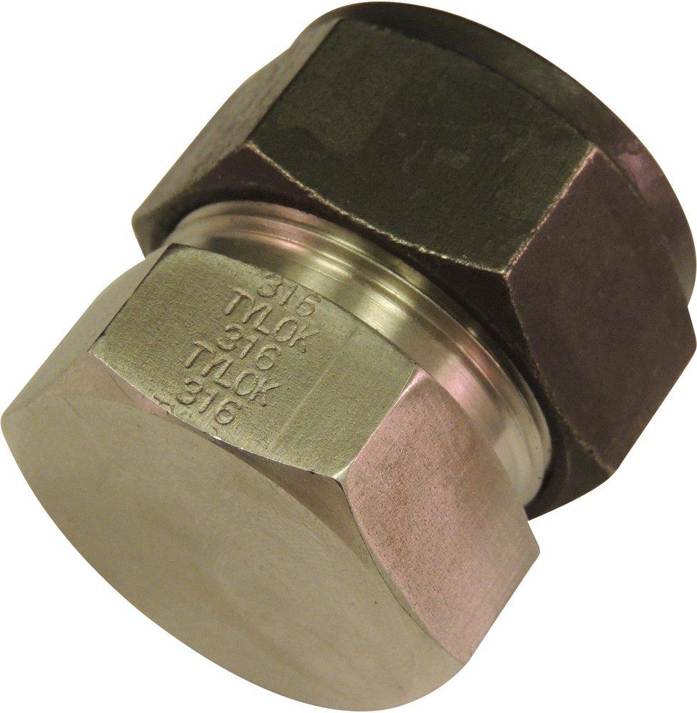 Tylok OD Tube Stainless Steel Single Cap 