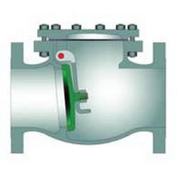1-1/2 in. 150# RF FLG CF8M T10 Swing Check Valve PTFE Cover Gasket, API 603, Stainless Steel 316 Body, Trim 10, Bolted Cover