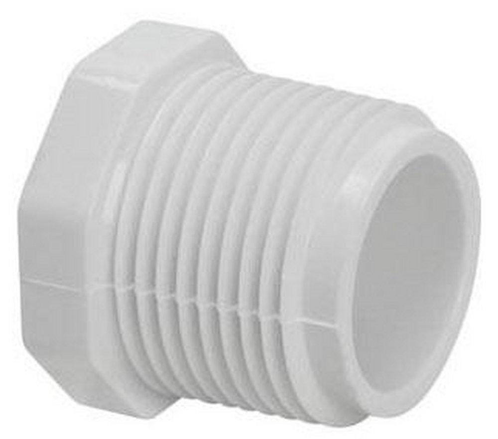 White MPT Schedule 40 PVC Plug 