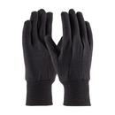 Cotton and Plastic Jersey Gloves in Brown