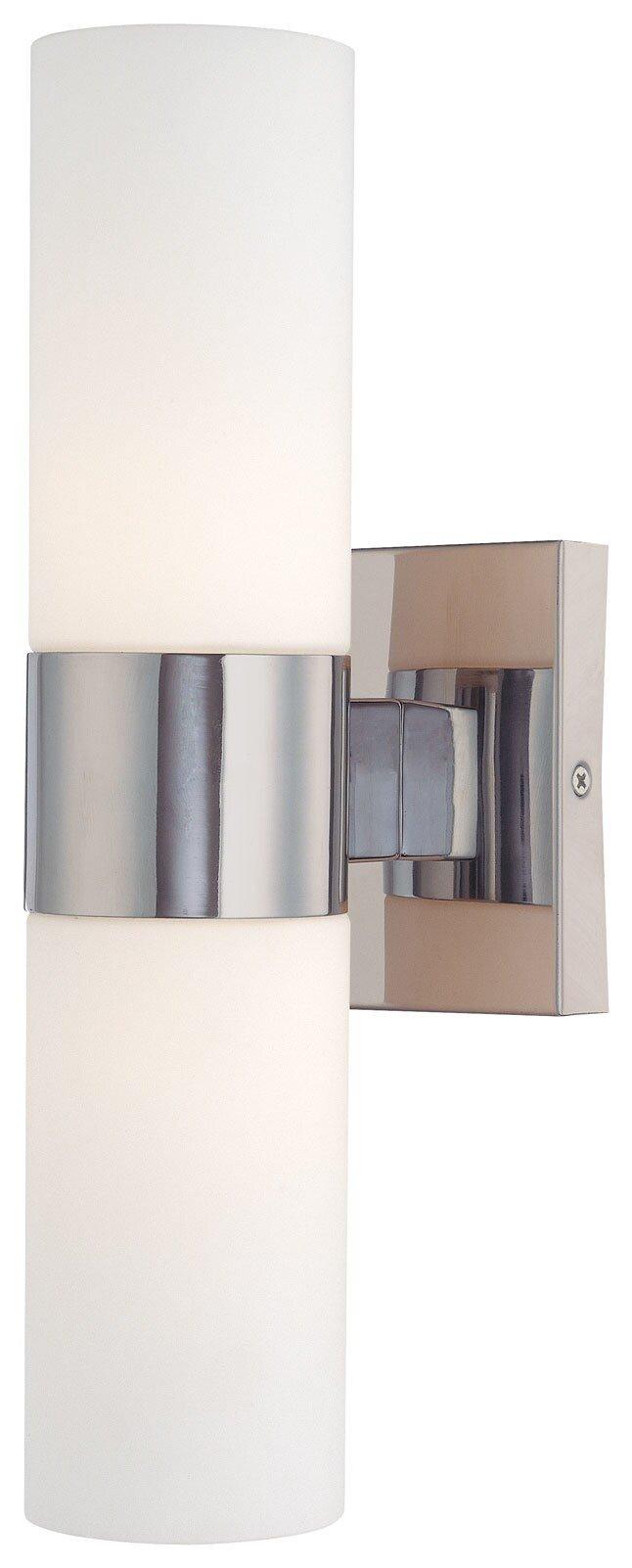 Minka Lavery Chrome 60W 2-Light Medium E-26 Incandescent Wall Sconce 