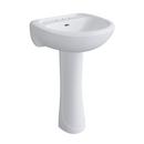 19-1/2 in. Oval Vitreous China Pedestal Bathroom Sink in White