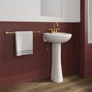 PROFLO&reg; White Pedestal Bathroom Sink with 4 in. Centerset Faucet Holes 