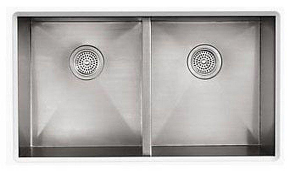 KOHLER Stainless Steel 33 x 22 in. Stainless Steel Double Bowl Dual Mount Kitchen Sink with Sound Dampening 