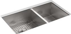 33 in. Dual Mount Stainless Steel Double Bowl Kitchen Sink