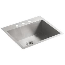 25 in. Dual Mount Stainless Steel Single Bowl Kitchen Sink