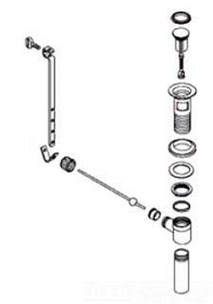 KOHLER Matte Black Drain with Overflow Bathroom Sink Drain 