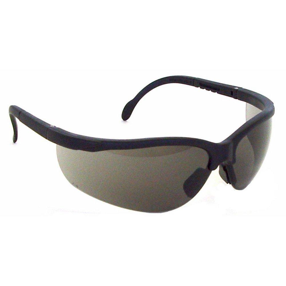 Radians Black Polycarbonate Safety Glasses with Black Frame 