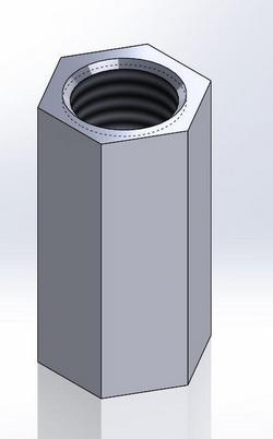 1/2 in. x 3/8 in.Galvanized Steel Reducing Rod Coupling