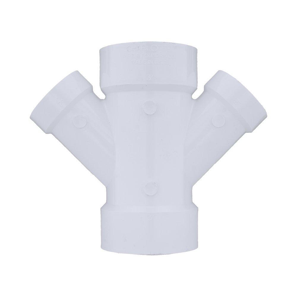 White PVC DWV Double Wye 