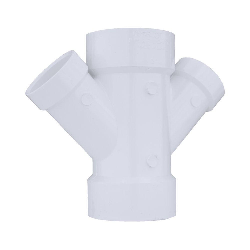White PVC DWV Double Wye 