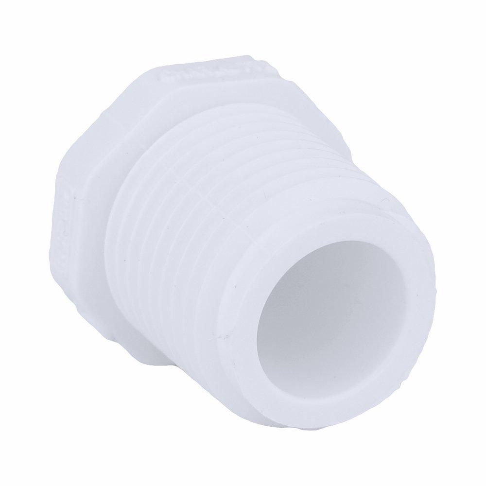 White PVC Schedule 40 MPT Plug 