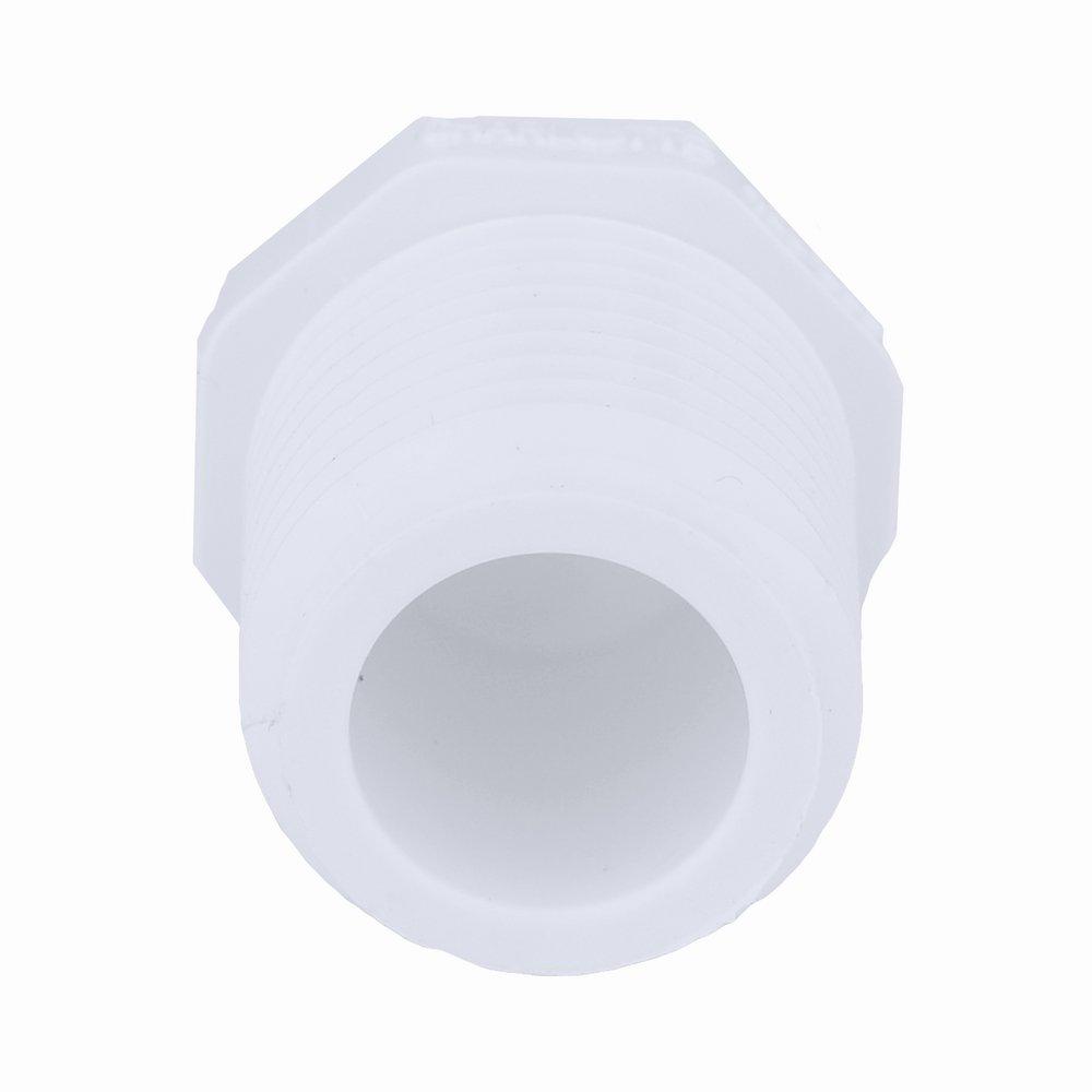 White PVC Schedule 40 MPT Plug 