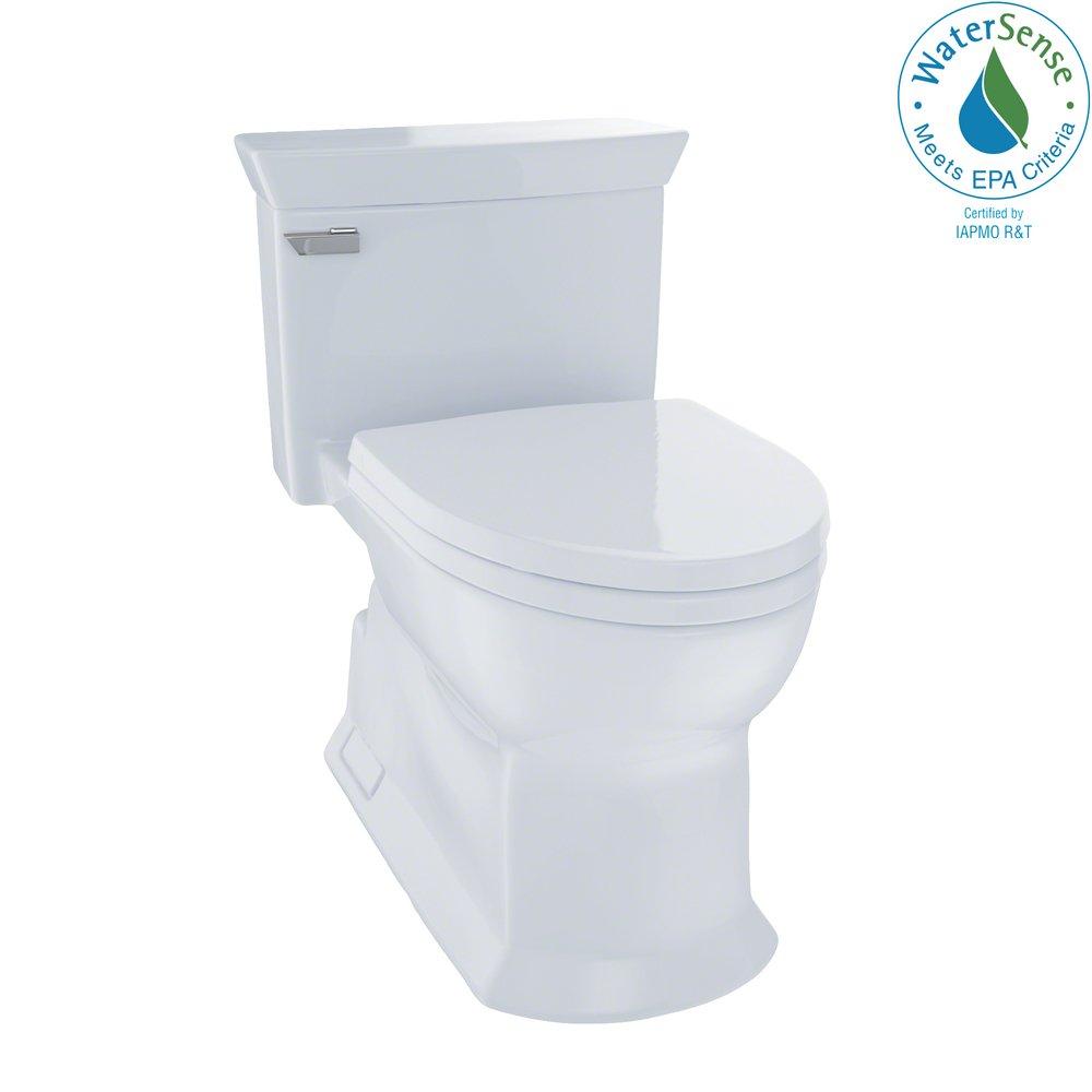 TOTO Cotton 1.28 gpf Elongated One Piece Toilet with Left-Hand Trip Lever 