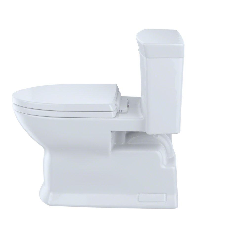 TOTO Cotton 1.28 gpf Elongated One Piece Toilet with Left-Hand Trip Lever 