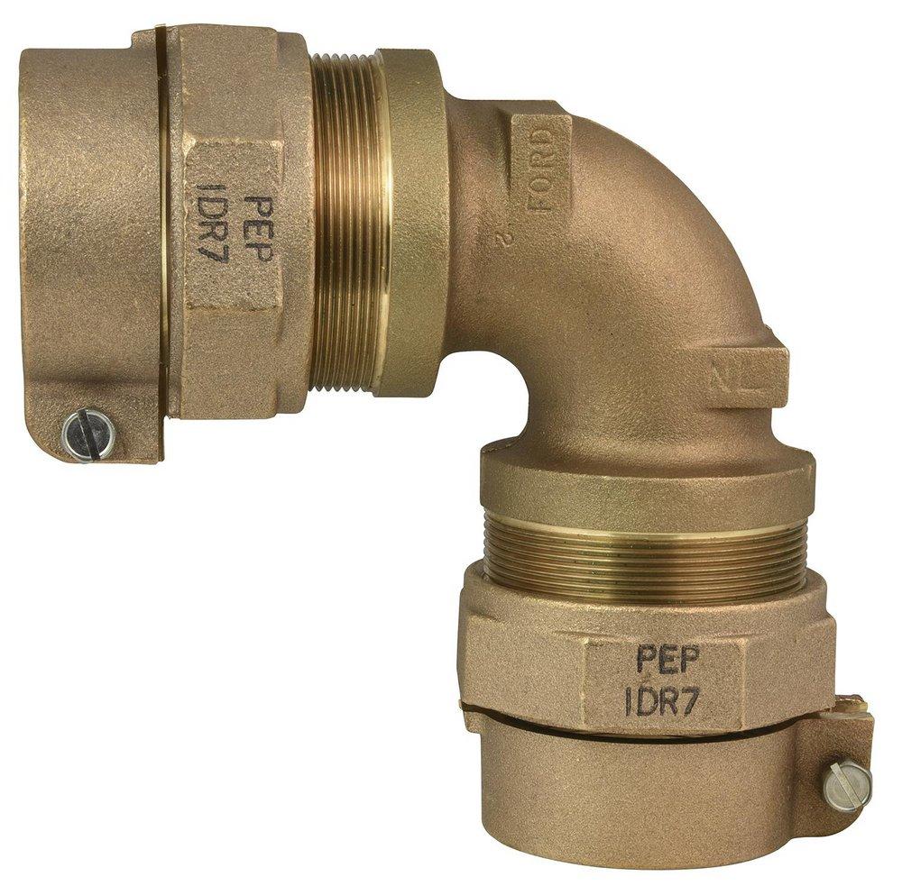 Ford Meter Box PE Pack Joint Straight Water Service Brass ELL Coupling 