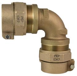 1-1/2 in. PE Pack Joint Straight Water Service Brass ELL Coupling