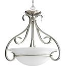 Progress Lighting Brushed Nickel 75W 3-Light Foyer Fixture 