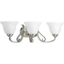 Progress Lighting Brushed Nickel 25 in. 100W 3-Light Bath Light 